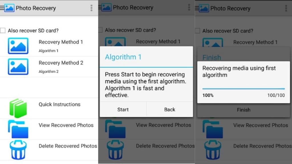 Photo Recovery App